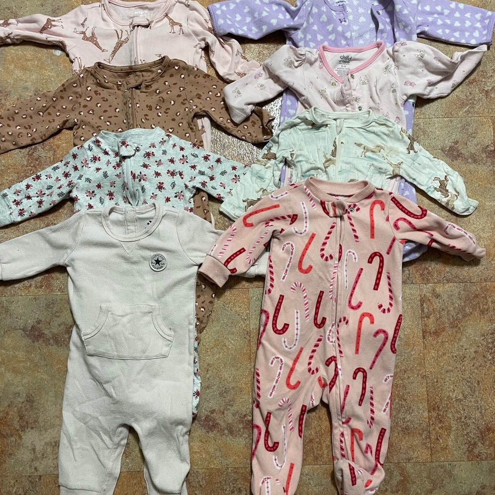 Footie baby girl pjs